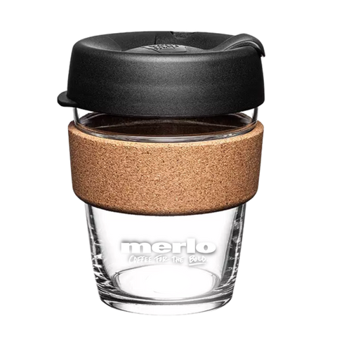 Glass KeepCup with Cork Band (Black)