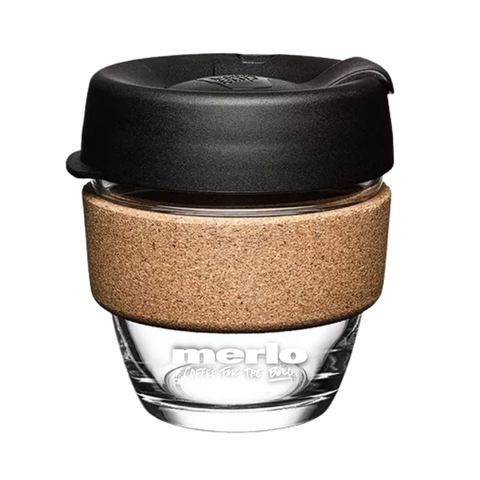 Glass KeepCup with Cork Band (Black)