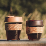 Glass KeepCup with Cork Band (Maroon)