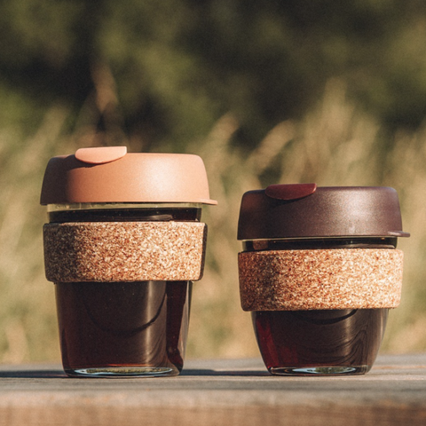 Glass KeepCup with Cork Band (Black)