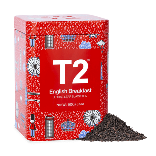 T2 Merlo English Breakfast Tea tea tin loose leaf black tea
