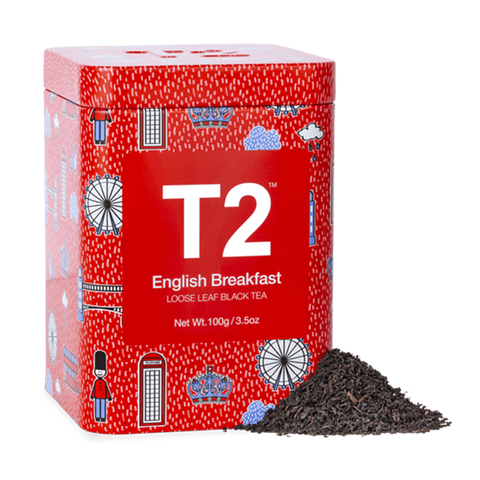 T2 Merlo English Breakfast Tea tea tin loose leaf black tea