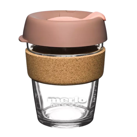 Glass KeepCup with Cork Band (Toffee)