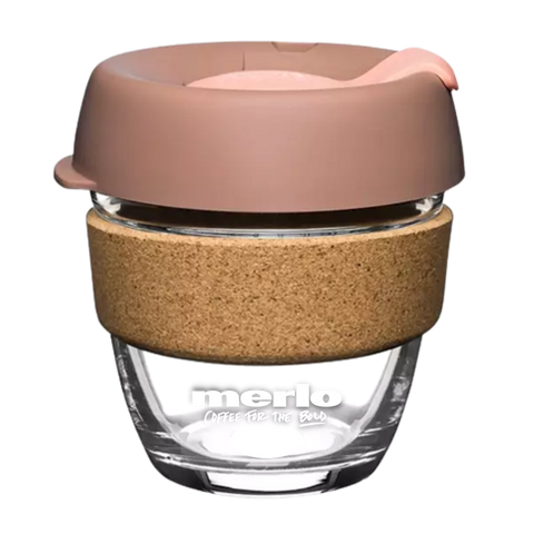 Glass KeepCup with Cork Band (Toffee)