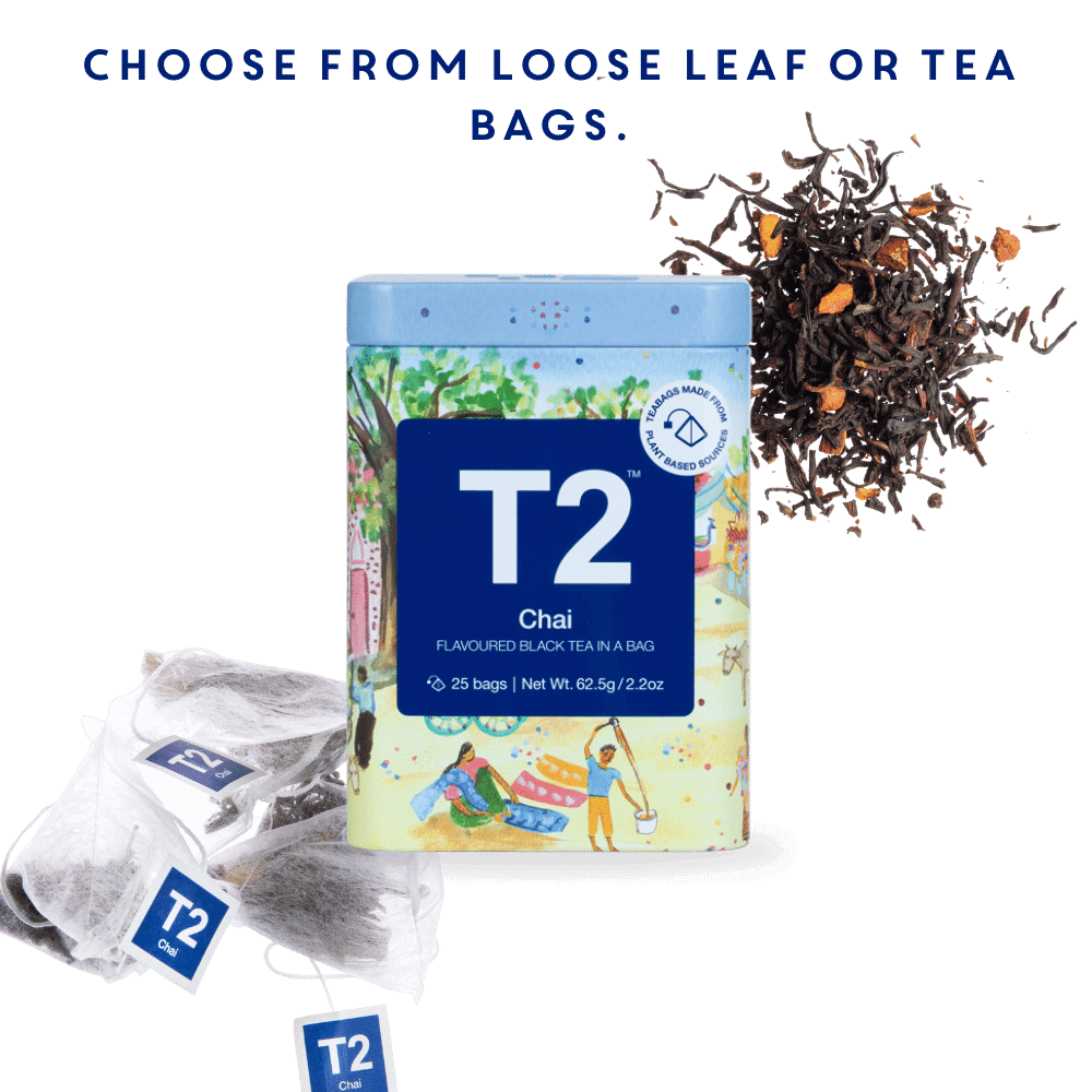 Merlo Coffee Chai Tea T2 choose from loose leaf or tea bags 