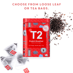 T2 Merlo English Breakfast Tea choose from loose leaf or tea bags